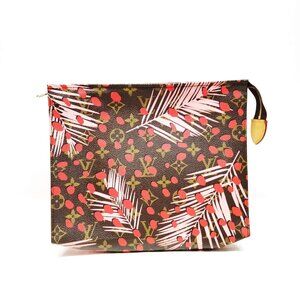 Authentic Louis Vuitton Pochette Toilette Monogram Jungle Print Cosmetic Pouch